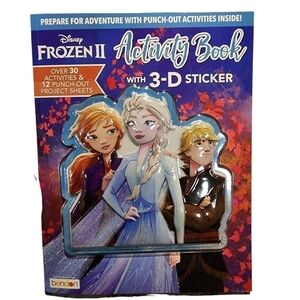 Disney Frozen II Activity book with 3-D Sticker 30+ activities 12 punch-outs